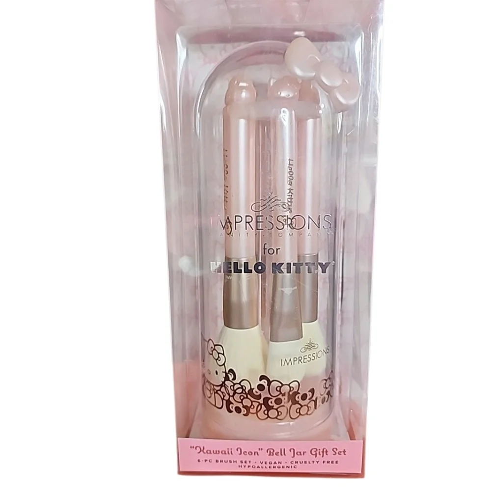 Impressions Vanity Co. Sanrio Hello Kitty Kawaii Icon 6-Piece Makeup Brush Set